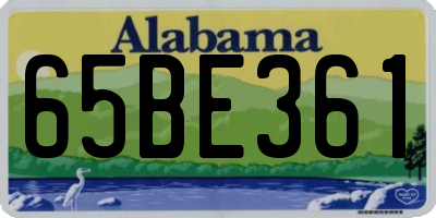 AL license plate 65BE361