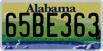 AL license plate 65BE363
