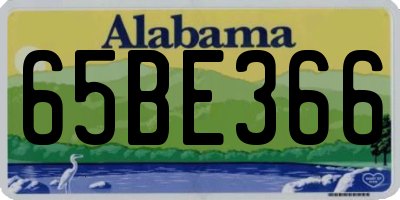 AL license plate 65BE366