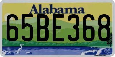 AL license plate 65BE368