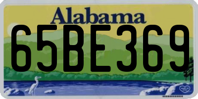 AL license plate 65BE369
