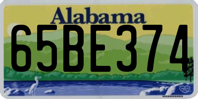 AL license plate 65BE374