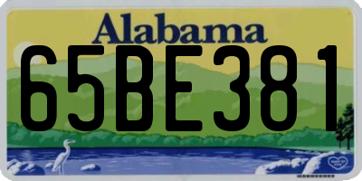 AL license plate 65BE381