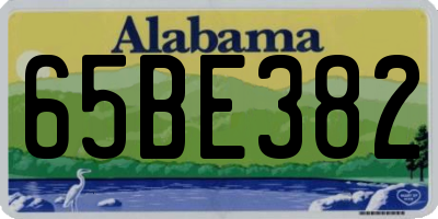 AL license plate 65BE382