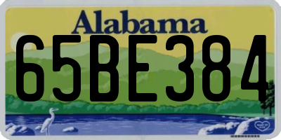 AL license plate 65BE384