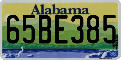 AL license plate 65BE385