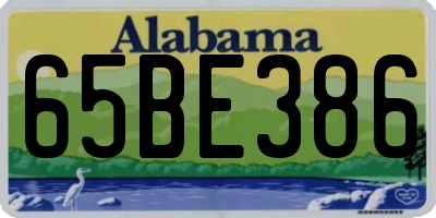 AL license plate 65BE386