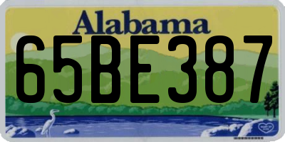 AL license plate 65BE387