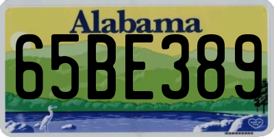 AL license plate 65BE389