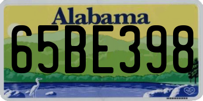 AL license plate 65BE398