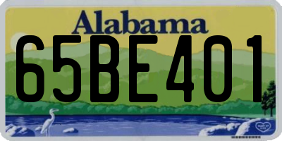 AL license plate 65BE401