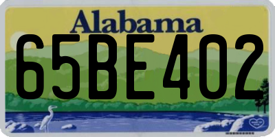 AL license plate 65BE402