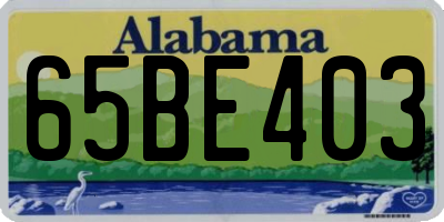 AL license plate 65BE403