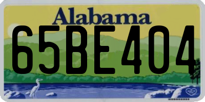 AL license plate 65BE404