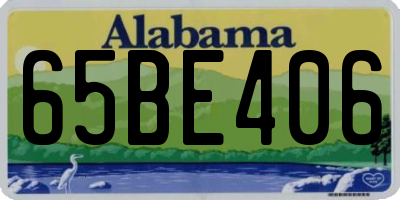 AL license plate 65BE406