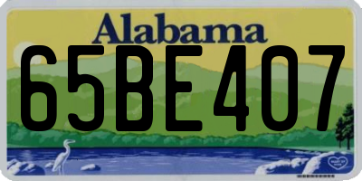 AL license plate 65BE407
