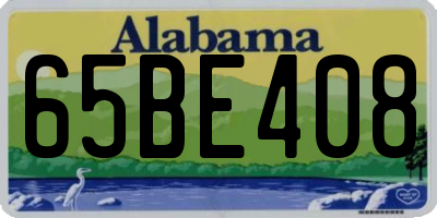 AL license plate 65BE408
