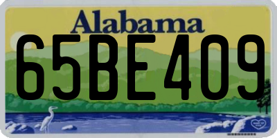 AL license plate 65BE409