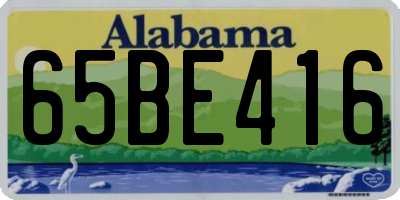 AL license plate 65BE416
