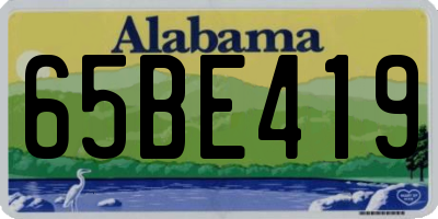 AL license plate 65BE419