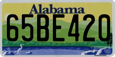 AL license plate 65BE420
