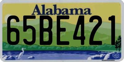 AL license plate 65BE421