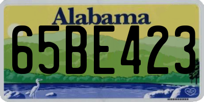 AL license plate 65BE423