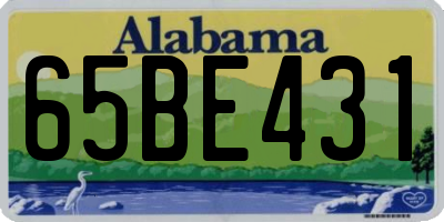 AL license plate 65BE431