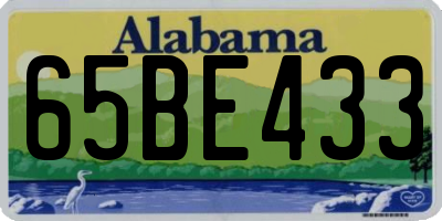 AL license plate 65BE433