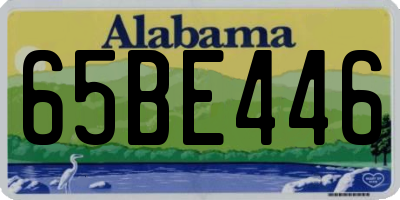 AL license plate 65BE446