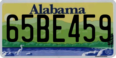 AL license plate 65BE459