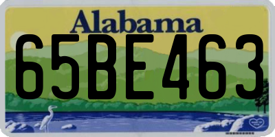 AL license plate 65BE463