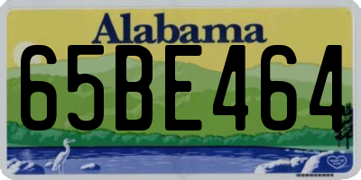 AL license plate 65BE464