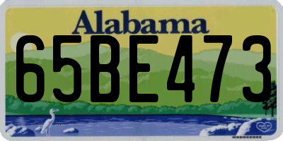 AL license plate 65BE473