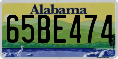 AL license plate 65BE474