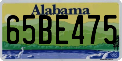 AL license plate 65BE475