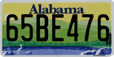 AL license plate 65BE476