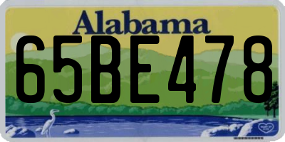 AL license plate 65BE478