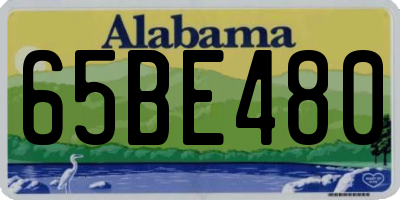 AL license plate 65BE480