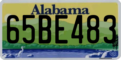 AL license plate 65BE483