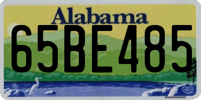 AL license plate 65BE485