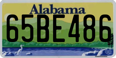 AL license plate 65BE486