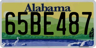 AL license plate 65BE487
