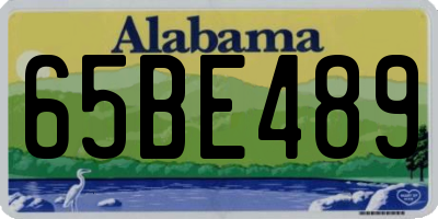AL license plate 65BE489