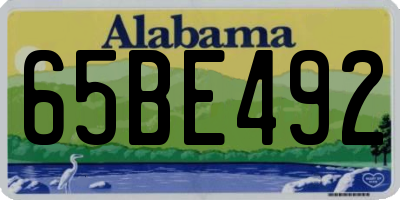 AL license plate 65BE492