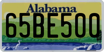 AL license plate 65BE500