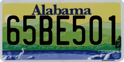 AL license plate 65BE501