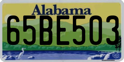 AL license plate 65BE503