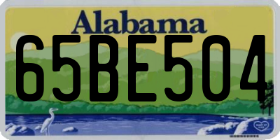 AL license plate 65BE504