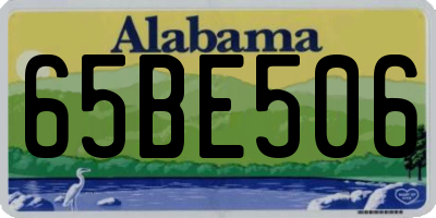 AL license plate 65BE506